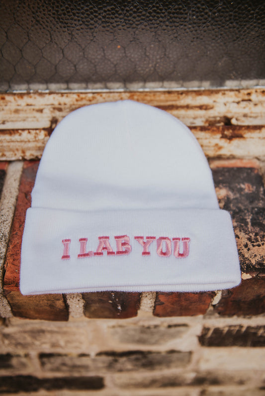 Beanie - I Lab You - White