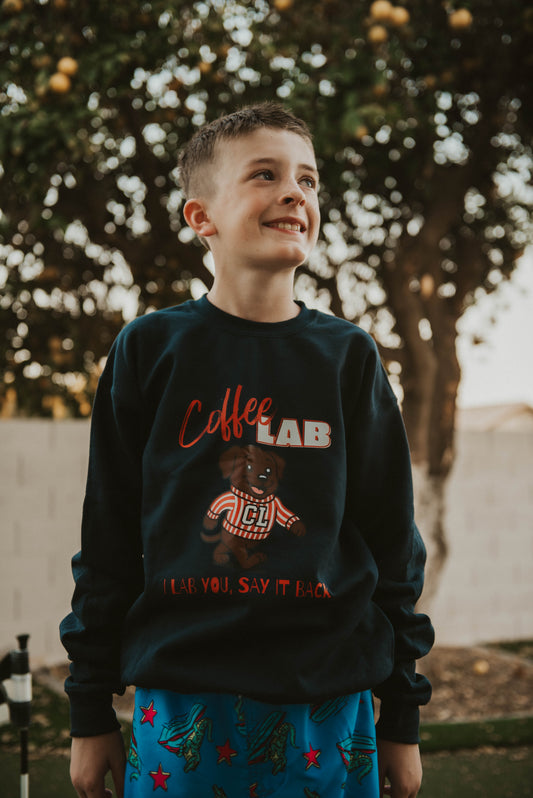 Kids I Lab You Navy Crew