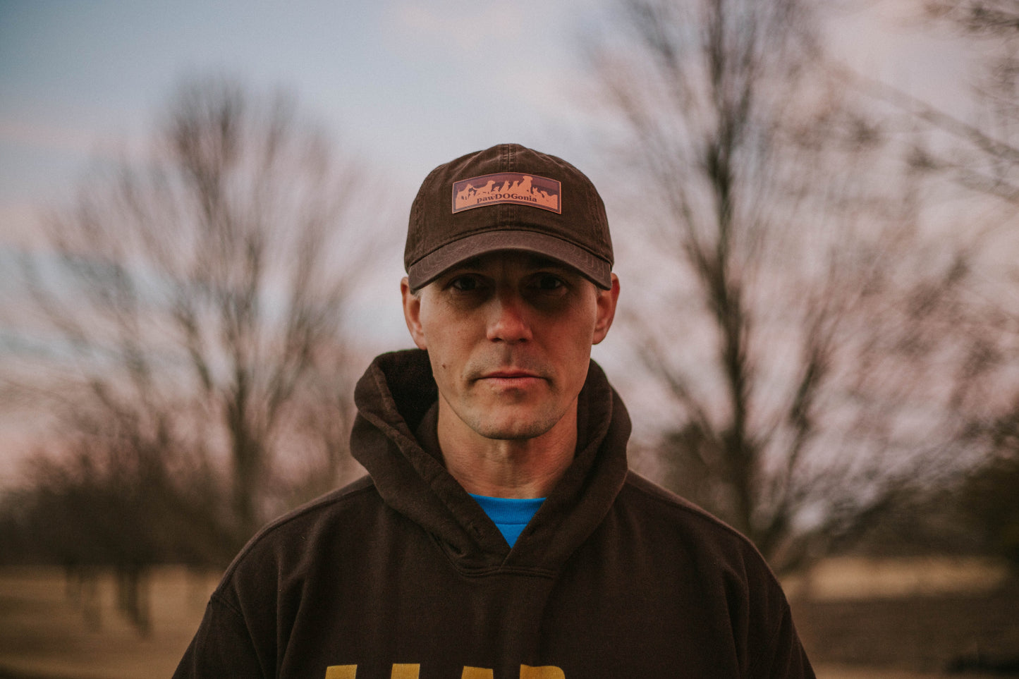 Brown Pawdogonia Dad Cap