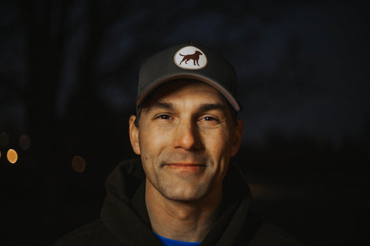 Black Athletic Chocolate Lab Cap